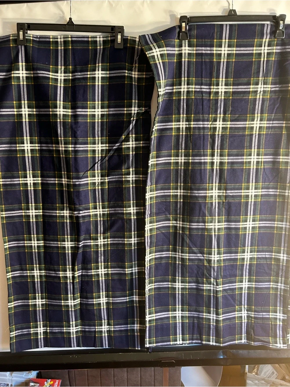 MARTHA STEWART COLLECTION FOR MACY’S 100% COTTON PLAID FLANNEL KING PILLOW CASES